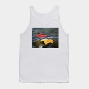 Autumn Floating Leaves Tank Top